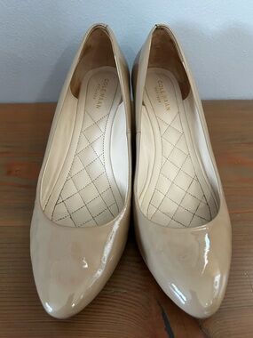 Cole Haan patent leather wedge heels